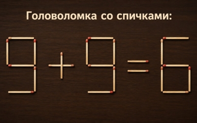 Головоломка со спичками: эту задачку решат далеко не все